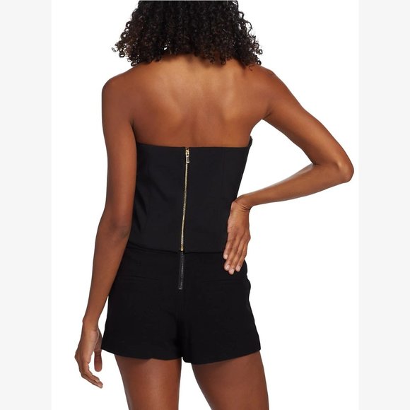 NEW Generation Love Sizes S, M, L Hazel Crepe Chain Bustier Top - Black - Picture 8 of 10